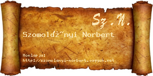 Szomolányi Norbert névjegykártya